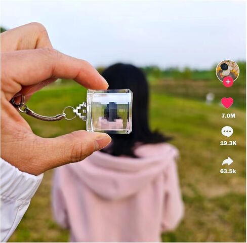 الزجاج PRISM CRYSTAL SUNCATHERS MINE World Keychain Pixel Pixel Lens Pixel Window Window -keychain Party Favous Favous مناسبة لمفتاح حقيبة الظهر حقيبة اليد in Saudi Arabia