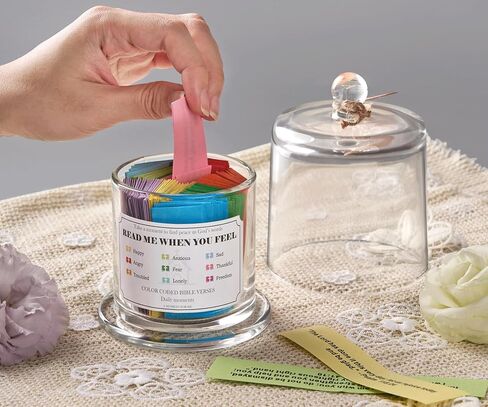 200 Scripture Bible Verse Jar - Upgraded Decorative Glass Prayer Jar, Christian Gifts for Women, Birthday Gift for Mom, Teacher, Friend, Religious Graduation & Christmas Inspirational Gifts in Saudi Arabia