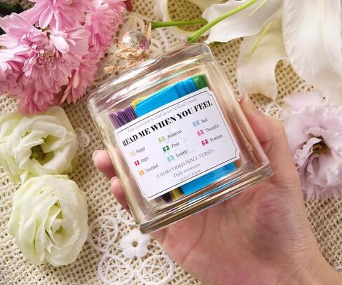 200 Scripture Bible Verse Jar - Upgraded Decorative Glass Prayer Jar, Christian Gifts for Women, Birthday Gift for Mom, Teacher, Friend, Religious Graduation & Christmas Inspirational Gifts in Saudi Arabia