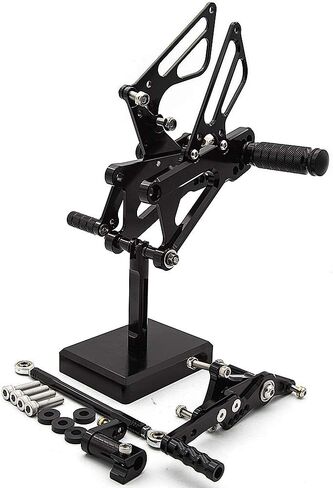 CNC Daytona 675 دراجة نارية قابلة للتعديل الأوتاد القدم الأوتاد الخلفية مجموعة قدم فوتبيغ دواسة متوفرة مع Daytona Street Triple 675 2006-2012 ، Daytona 675R 2011-2013 Black in Kuwait