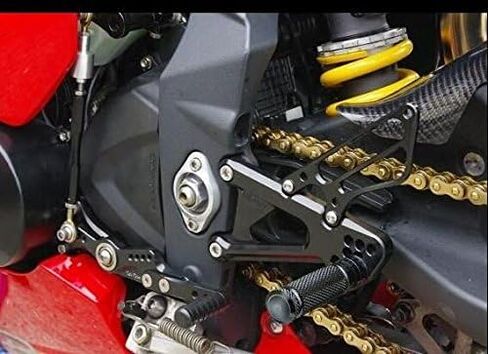 CNC Daytona 675 دراجة نارية قابلة للتعديل الأوتاد القدم الأوتاد الخلفية مجموعة قدم فوتبيغ دواسة متوفرة مع Daytona Street Triple 675 2006-2012 ، Daytona 675R 2011-2013 Black in Kuwait