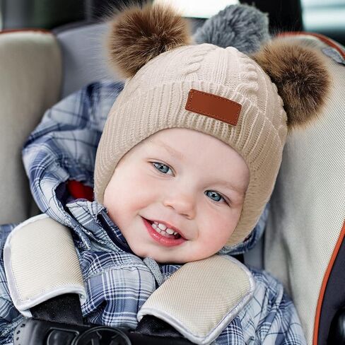 6 PCS Kids Winter Pompom Hat قبعة قبعة قبعة التزلج على الجليد in Saudi Arabia
