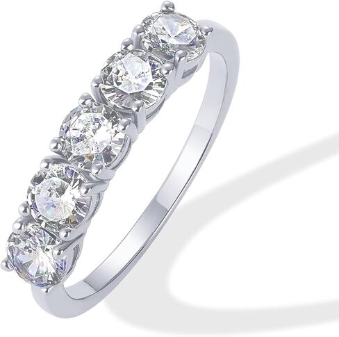 PAVOI 14K GOLD PREMIUM PREMIUM CUBIC Zirconia خاتم الخطوبة للنساء | وعد بالمجوهرات الحلقية الخلوية in Kuwait