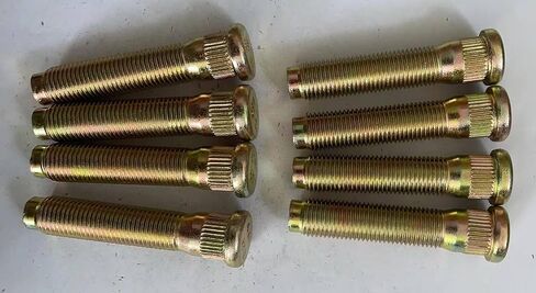 8pcs M14*1.5 مسامير مسمار العجلة الأمامية المسننة 610-490 15.7 مم knurl 69.75mm بديل طول 2003-2016 Ford F250 F350 F450 F550 in Kuwait
