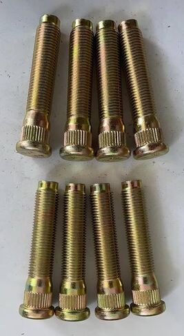 8pcs M14*1.5 مسامير مسمار العجلة الأمامية المسننة 610-490 15.7 مم knurl 69.75mm بديل طول 2003-2016 Ford F250 F350 F450 F550 in Kuwait