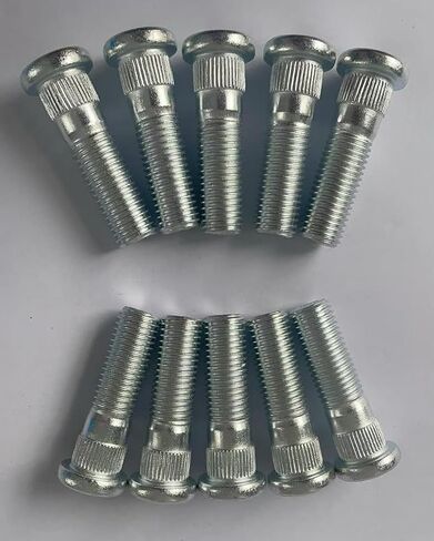 10pcs M12-1.5 مسامير مسمار عجلة 610-568 12.97 مم متوافق مع knurl مع مختار Hyundai eleentra Sonata ، Kia Rio Forte Niro Soul Optima Mazda CX-9 CX-5 in Kuwait