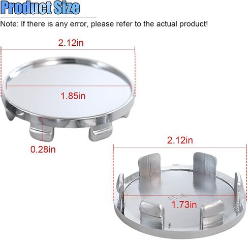 4PCS Car Wheel Center Caps, ABS Snap-in Rim Center Hub Caps Cover Replacement with 54mm/2.13in Outer Diameter 47mm/1.85in Inner Diameter, Universal Wheel Hub Cap Accessories (Black) in Saudi Arabia