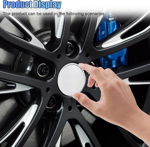 4PCS Car Wheel Center Caps, ABS Snap-in Rim Center Hub Caps Cover Replacement with 54mm/2.13in Outer Diameter 47mm/1.85in Inner Diameter, Universal Wheel Hub Cap Accessories (Black) in Saudi Arabia