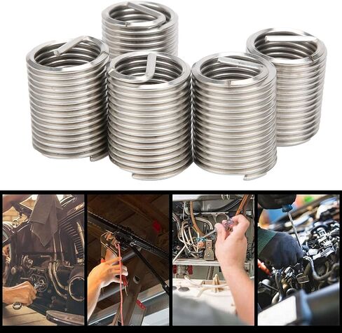 5 PCS Refrens Repiral Insert ، M22 Sleiroil Metric Thread Sweves ، Mueshs Thread Thread Thread من الفولاذ المقاوم للصدأ بطول مختلف لاختيار إصلاح الخيط in Saudi Arabia