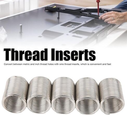 5 PCS Refrens Repiral Insert ، M22 Sleiroil Metric Thread Sweves ، Mueshs Thread Thread Thread من الفولاذ المقاوم للصدأ بطول مختلف لاختيار إصلاح الخيط in Saudi Arabia