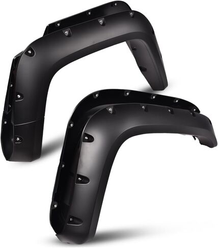 G-PLUS Fender Flares Compatible with 2014-2020 Toyota Tundra for 66.7" / 78.7" / 97.6" Bed Length Paintable Smooth Matte Pocket Riveted Style Wheel Cover Flares 4pcs in Kuwait