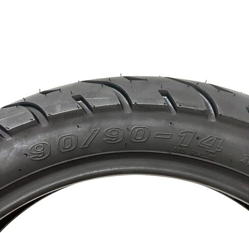 MMG Motorcycle Tire Set, Front 90/90-12 and Rear 90/90-14, Universal Fit, Street Tires (3, Tire Set W Inner Tube) in Kuwait