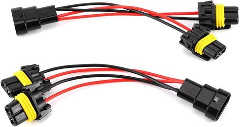 Haofy Car Headlight Retrofit Splitter Wires Easy Installation High Reliability 2Pcs for Headlight Modification Enthusiasts in Saudi Arabia