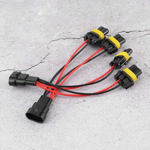 Haofy Car Headlight Retrofit Splitter Wires Easy Installation High Reliability 2Pcs for Headlight Modification Enthusiasts in Saudi Arabia