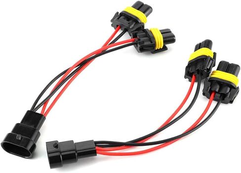 Haofy Car Headlight Retrofit Splitter Wires Easy Installation High Reliability 2Pcs for Headlight Modification Enthusiasts in Saudi Arabia