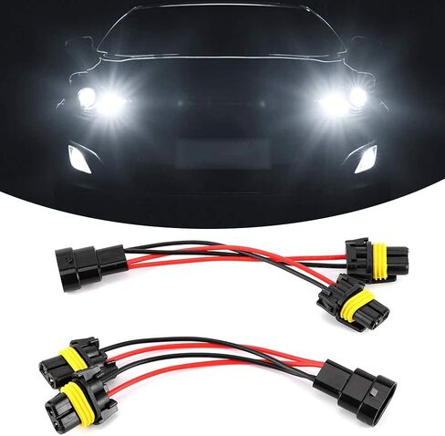 Haofy Car Headlight Retrofit Splitter Wires Easy Installation High Reliability 2Pcs for Headlight Modification Enthusiasts in Saudi Arabia