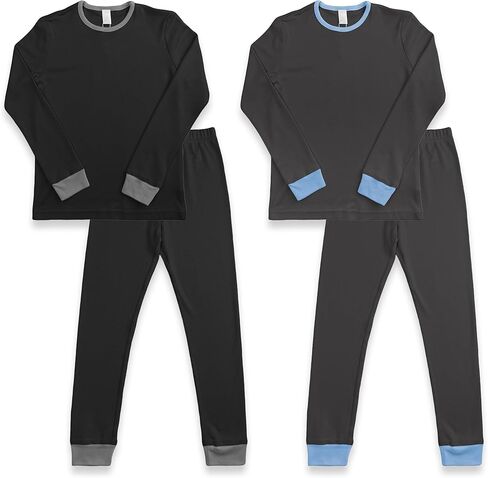 4 قطعة الأولاد 100 ٪ القطن الدافئ في الملاءمة مجموعة Pullover Kids PJS Soft Sleepwear 2T-12 Years in Kuwait