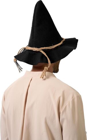 Spooktacular Creations Halloween Scarecrow Hat,Wizard Witch Hats Felt Wide Brim Pointed Hat Costume Accessories for Unisex in Saudi Arabia
