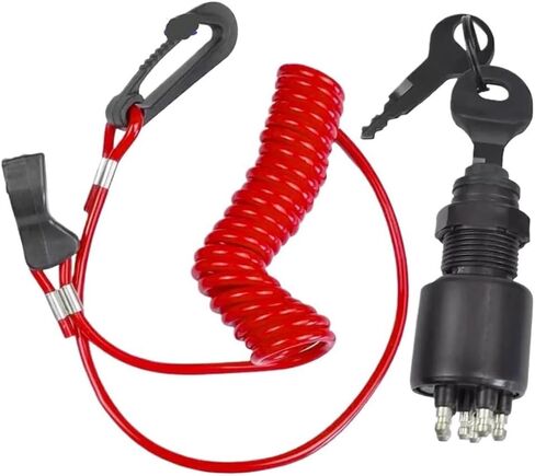 Lgnition Switch Key Lanyard Lock Assembly Fit For 1996 & Outboard Motor 175974 5005801 in Saudi Arabia