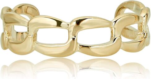 AVORA 10K Yellow Gold Adjustable Curb Chain Toe Ring in Saudi Arabia