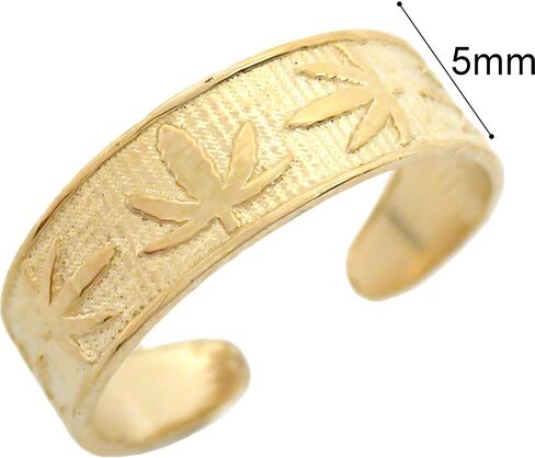 FindingKing 10K Gold Marijuana Leaf Toe Ring in Saudi Arabia