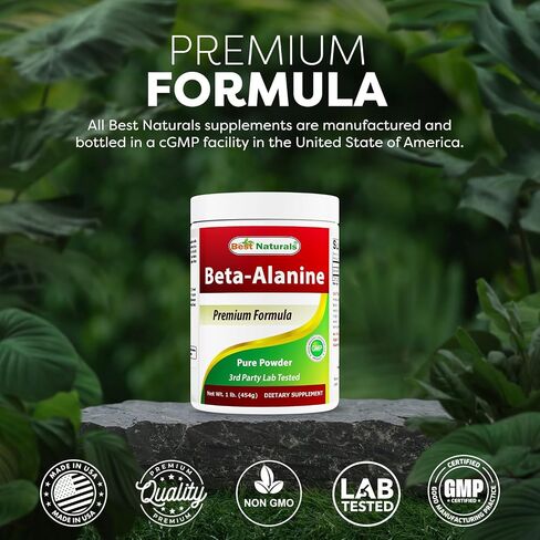 Best Naturals Beta Alanine Pure Powder 1 Pound (1 LB (Pack of 1)) in Saudi Arabia