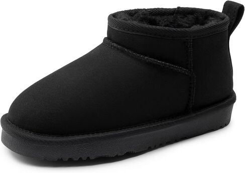 DREAM PAIRS Girls Boys Boots Kids Winter Ankle Faux Fur Lined Warm Snow Shoes Kid Short Boots for Little Kid/Big Kid in Saudi Arabia