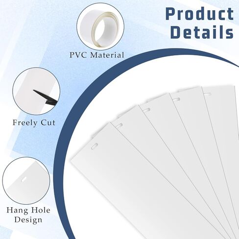 8 Pack 82.5" x 3.5" PVC Vertical Blind Replacement Slats, Blind Replacement Slats for Sliding Glass Doors, Window, Curved Smooth in Saudi Arabia