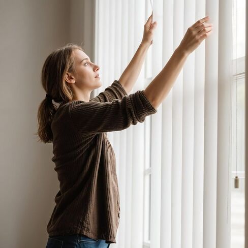 8 Pack 82.5" x 3.5" PVC Vertical Blind Replacement Slats, Blind Replacement Slats for Sliding Glass Doors, Window, Curved Smooth in Saudi Arabia