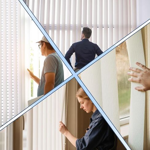 8 Pack 82.5" x 3.5" PVC Vertical Blind Replacement Slats, Blind Replacement Slats for Sliding Glass Doors, Window, Curved Smooth in Saudi Arabia