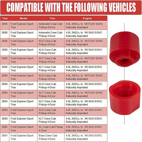 6-116 18PCS BODY MOUNT BUSHINGS KIT متوافقة مع Ford Explorer Sport TRAC 2WD 4WD 2001-2005 in Saudi Arabia