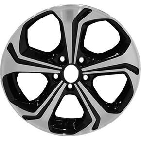 5 Spiral-Spoke Machined and Black 18x7.5 Alloy Factory Wheel - Restored to OEM | Aluminum Rim | 5-Lug 47mm Offset | Compatible with 2014-2015 Honda Civic in Saudi Arabia