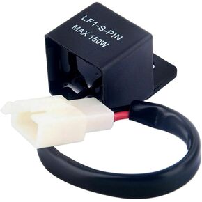 1 PC 12V LED Flasher Relay ، 2-Pin Electronic LED Relay Flay ، Fix Firlecly Turcle Turn Lign Flash Hyper ، Flasher Universal Electronic Flashor لمعظم الدراجات النارية (أسود) in Kuwait