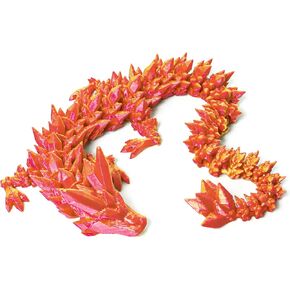 3D Printed Dragon - 24 inch Dragon Fidget Toy, Articulated Dragon 3D Printed Gift for Birthday, Figurine Decor - Black in Kuwait