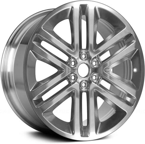 6 Double-Spoke Polished 22x9.5 Alloy Wheel - Aluminium Factory Wheel | 6 Stud/Lug | 44MM Offset | Full Polished, Restored to OEM | Compatible with 2015-2017 Ford Expedition in Saudi Arabia