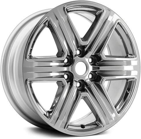 6 سبائك سبائك - 20 × 8.5 الفضة الانتهاء | استعادة إلى OEM | متوافق مع 2018-2021 فورد إكسبيديشن in Saudi Arabia