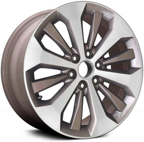 12-Spoke Alloy Wheel - Front Aluminum Rim | Machined, Medium Tan Metallic, 20x8.5, 6-Lug, 135mm Bolt Pattern - Compatible with 2015-2017 Ford F-150 in Saudi Arabia