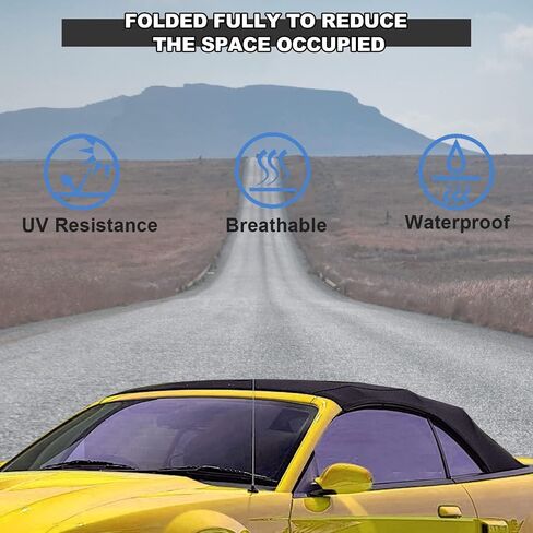 قمة ناعمة قابلة للتحويل Kuafu متوافقة مع 1994-2004 Ford Mustang Black Roof Cabrio Sailcloth Vinyl مع نافذة بلاستيكية in Kuwait