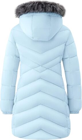 ZSHOW Women's Long Winter Coat Waterproof Warm Quilted Puffer Jacket with Faux Fur Hood in Saudi Arabia