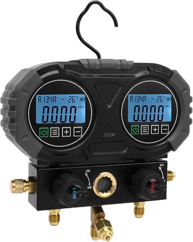 HVAC SORGERANTS DIGITAL GAGE ​​AC AC TRIGERANT TESTER TESTER 0-6000 KPA مع عرض TFT LCD لـ R134A R1234YF R22 R290 R32 R404A R407C R410A in Saudi Arabia