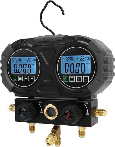 HVAC SORGERANTS DIGITAL GAGE ​​AC AC TRIGERANT TESTER TESTER 0-6000 KPA مع عرض TFT LCD لـ R134A R1234YF R22 R290 R32 R404A R407C R410A in Saudi Arabia