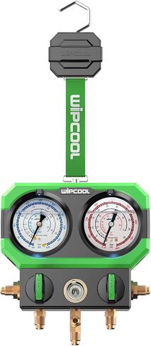 Manifold Gauge Kits for R22 R410A/R32 R404A R407C Air Conditioning Refrigerants, with Sight Glass 3 * 1/4" SAE Ports, Shockproof Integrated Design in Saudi Arabia