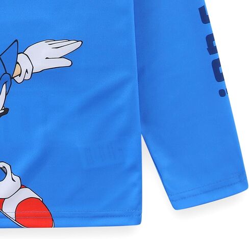 Sega Sonic the Hedgehog Boys Long Sleeve Hooded Shirt for Big Kids in Saudi Arabia
