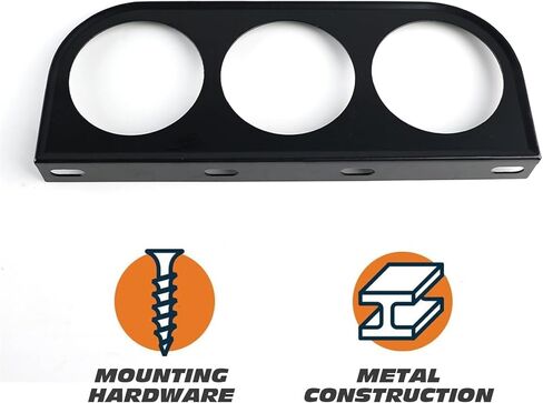 Triple 2-1/16 "(52 مم) Gauge Pod Cluster-Race Dash/Roll Cage Mount للوقود ، مقاييس النيتروز ، فولت in Kuwait