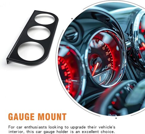 Triple 2-1/16 "(52 مم) Gauge Pod Cluster-Race Dash/Roll Cage Mount للوقود ، مقاييس النيتروز ، فولت in Kuwait