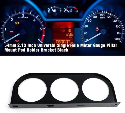 Triple 2-1/16 "(52 مم) Gauge Pod Cluster-Race Dash/Roll Cage Mount للوقود ، مقاييس النيتروز ، فولت in Kuwait
