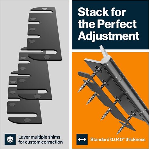 KS Hardware Door Hinge Shims (0.030 Inch Thickness, 4 Inch Hinge Shims) - 10 pack in Saudi Arabia