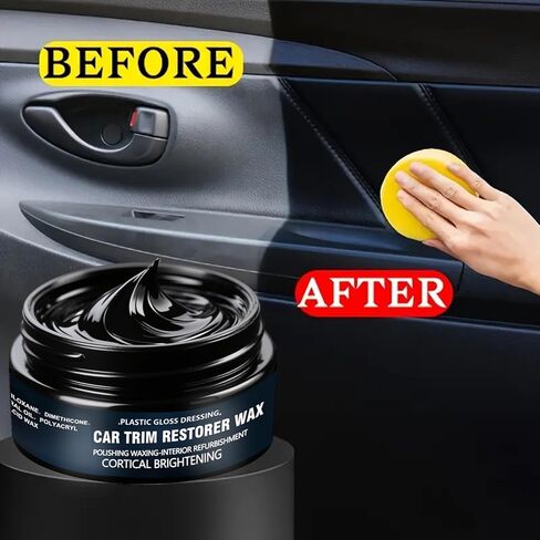 Ultimate Car Plastic and Trim Restorer-العودة إلى الأسود يستعيد تقليمًا باهتًا ، وحماية للأشعة فوق البنفسجية ، والطلاء الخزفي طويل الأمد ، وصيغة غير دهنية للداخلية والخارجية in Kuwait