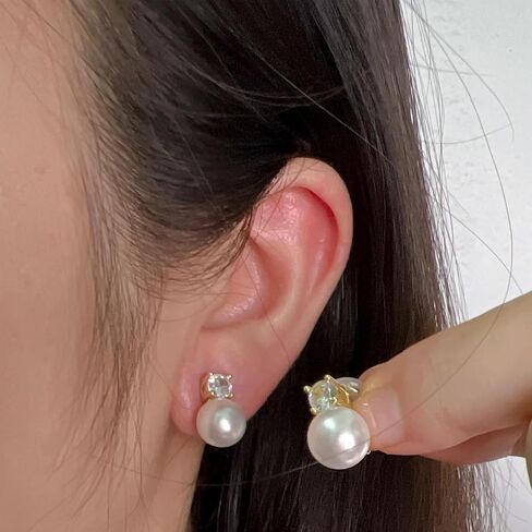 Gold Clip On Earrings for Women - Non Pierced Huggie Hoop Earrings with Cubic Zirconia, Adjustable Gold Plated CZ Fake Earrings, No Piercing Jewelry in Kuwait