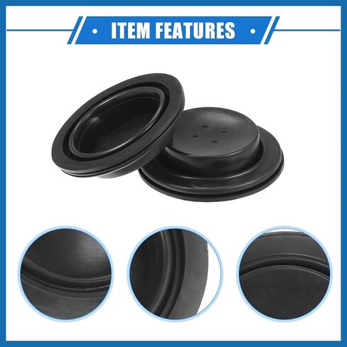 2 PCS Car Headlight Housing Seal Cap ، 65 ملم عالمي لمصباح الأماكن الأمامية لما بعد البيع Xenon LID LED بديل أسود مطاطي متين in Saudi Arabia